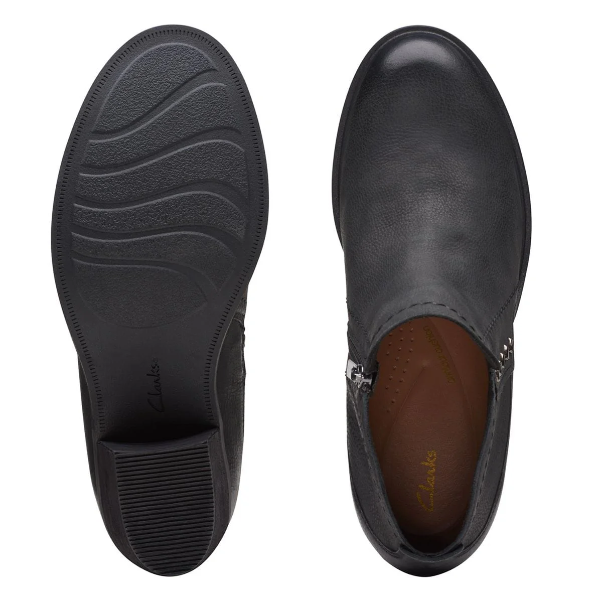 Clarks Women's Neva Lo Boots- Black Leather - Image 3