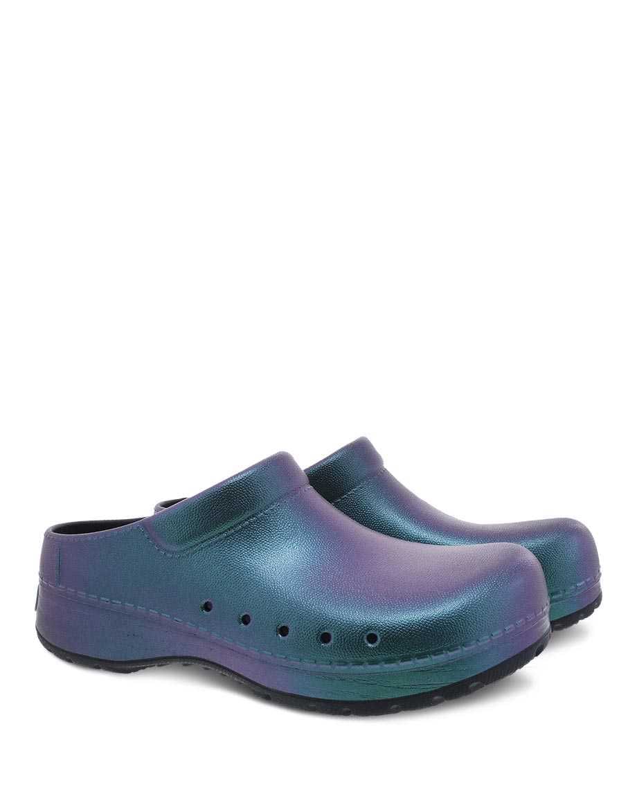Dansko Women's Kane Molded Clogs- Black Iridescent - Image 4