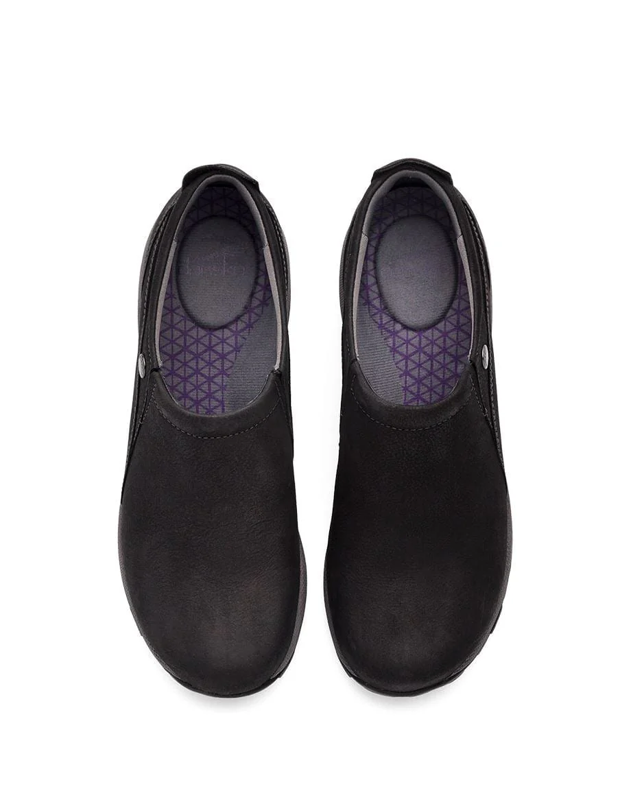 Dansko Women's Patti Slip Ons- Black Milled Nubuck - Image 3